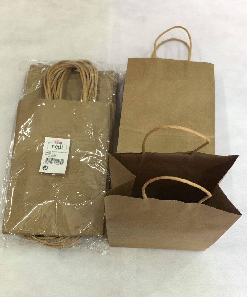 ÇANTA B.KRAFT BÜKÜM SAPLI  KRAFT 16*22 CM 25 Lİ