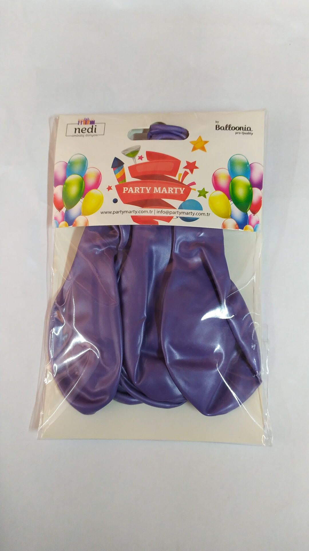 BALON MARKET METALİK AÇIK VİYOLET 10 LU