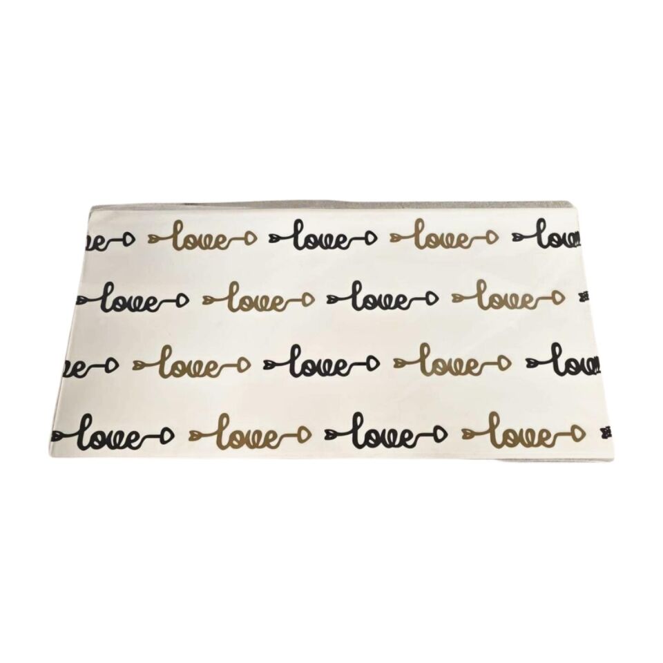 BUKETLİK OPP LOVE BASKILI BEYAZ 20Lİ