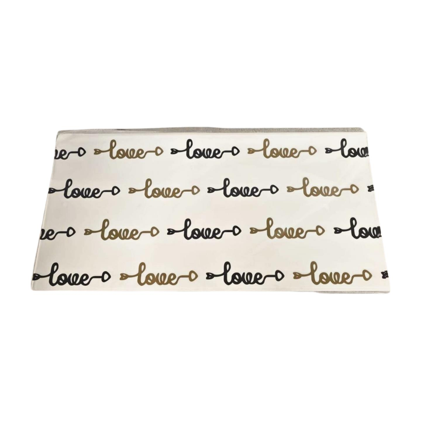 BUKETLİK OPP LOVE BASKILI BEYAZ 20Lİ