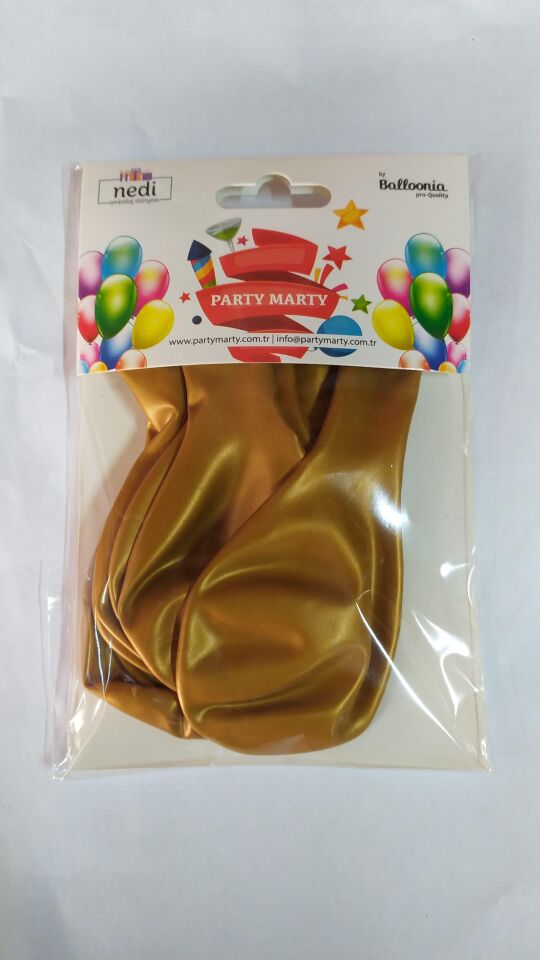 BALON MARKET METALİK ALTIN 10 LU
