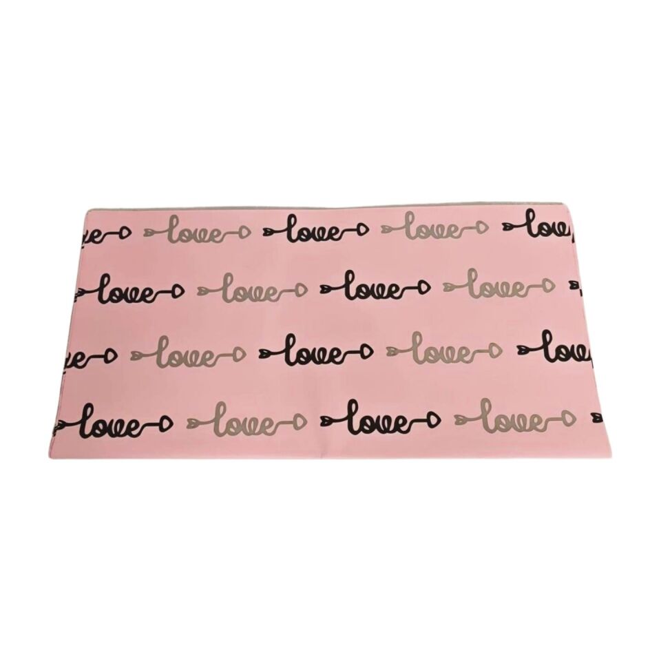 BUKETLİK OPP LOVE BASKILI PEMBE 20Lİ