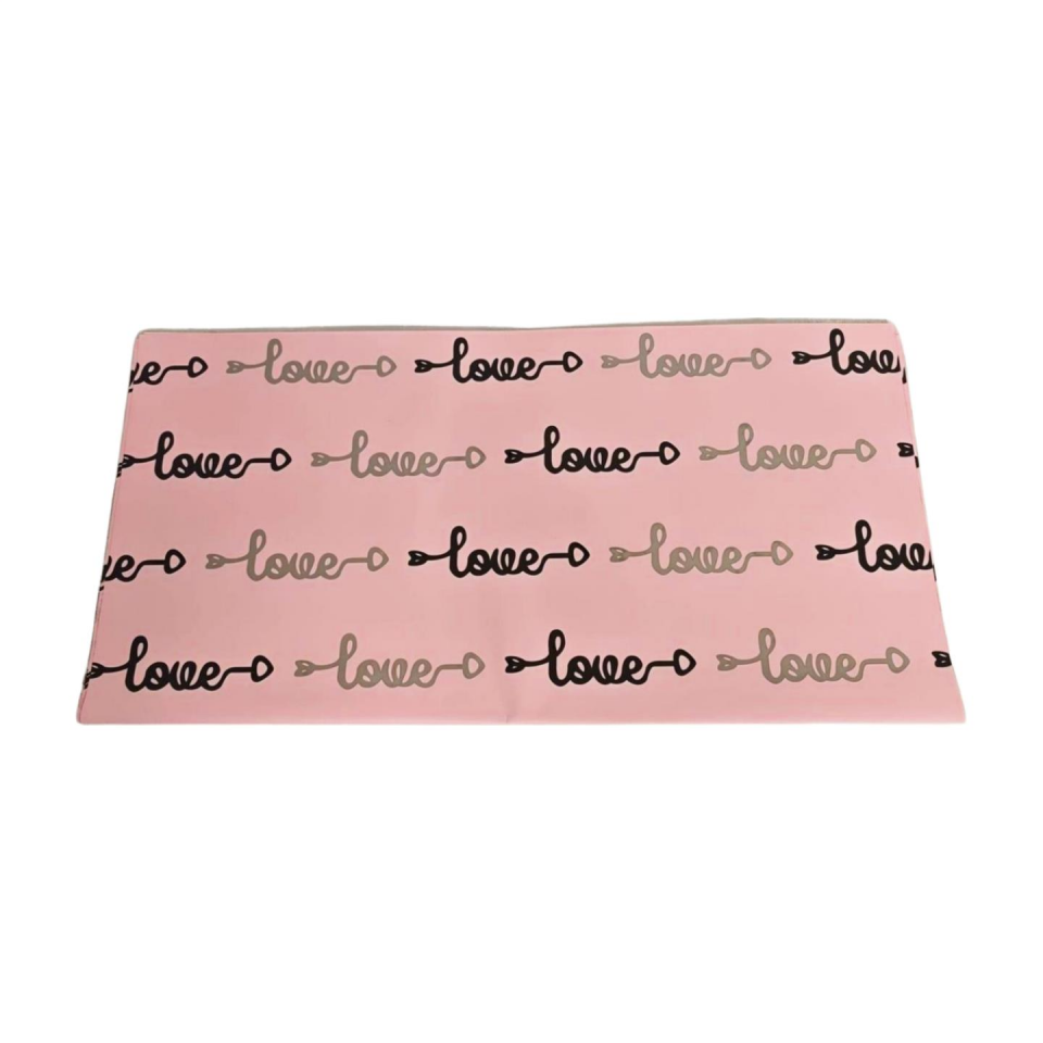BUKETLİK OPP LOVE BASKILI PEMBE 20Lİ