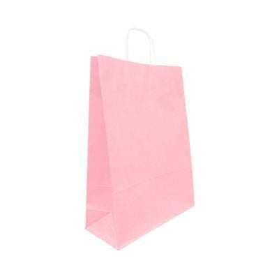 ÇANTA B.KRAFT BÜKÜM SAPLI PEMBE 16*22 CM 25 Lİ