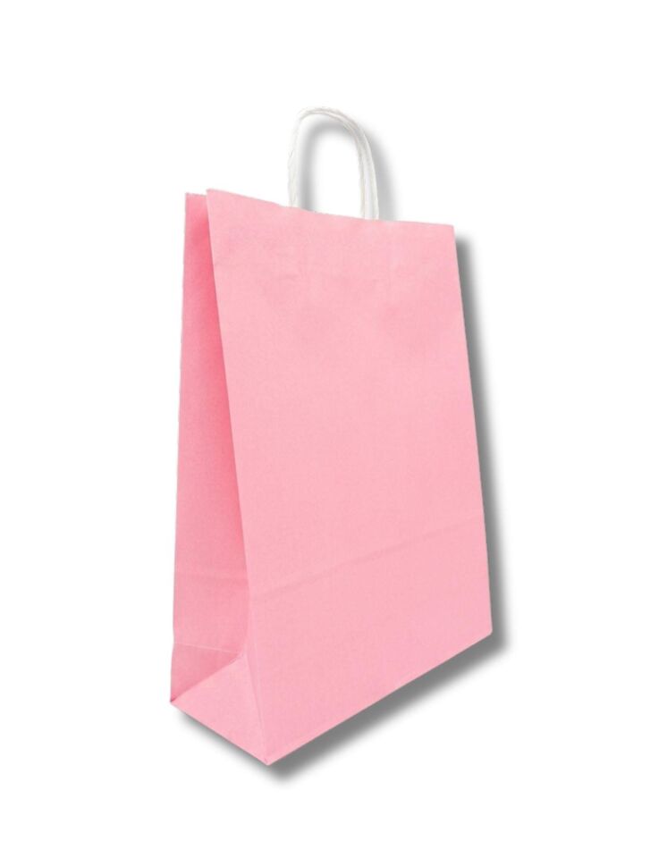 ÇANTA B.KRAFT BÜKÜM SAPLI PEMBE 16*22 CM 25 Lİ