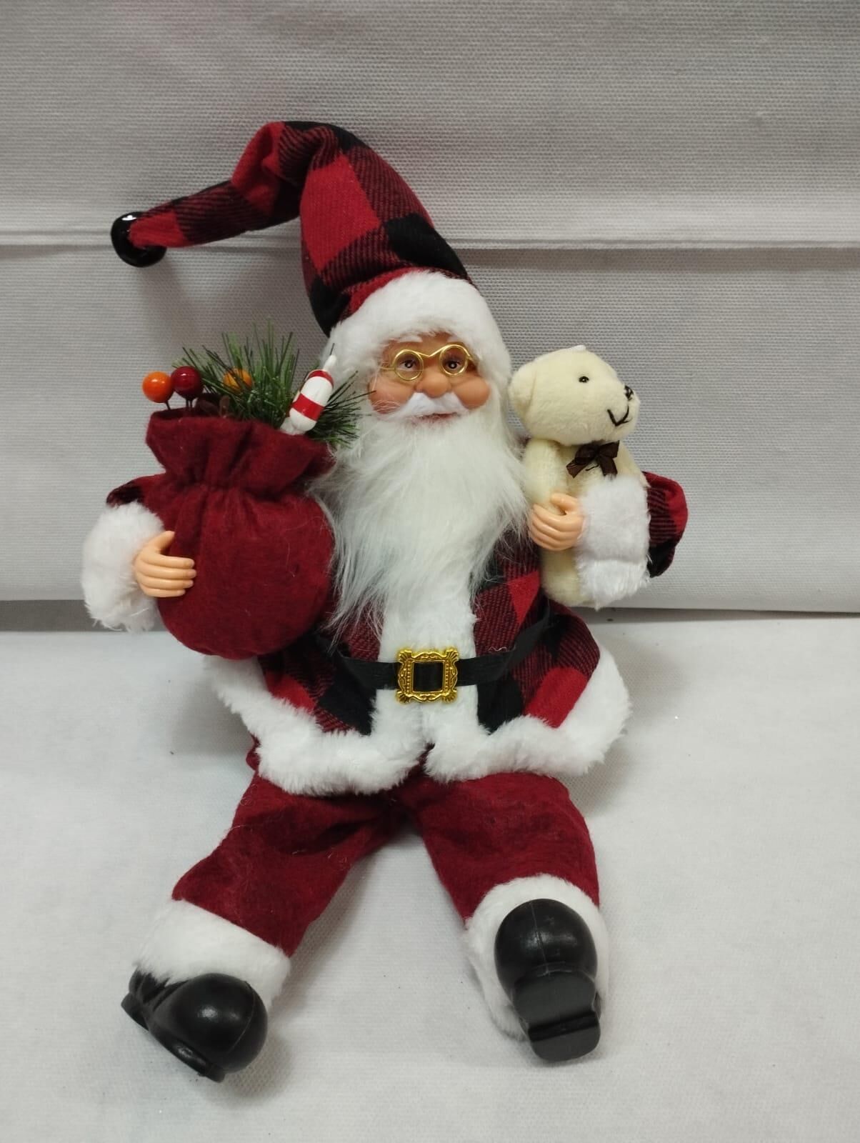 NOEL DEKORASYON NOEL BABA ELBİSELİ SÜSLÜ 35 CM