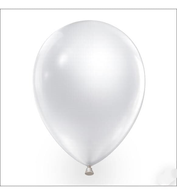 BALON MARKET METALİK BEYAZ 10 LU