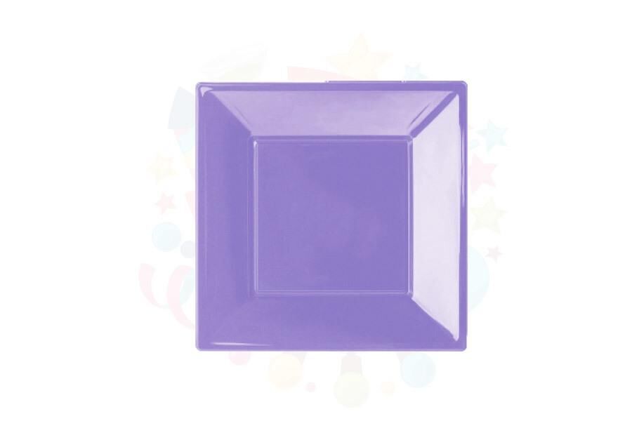 TABAK PLASTİK KARE 17 CM (8 Lİ) MOR