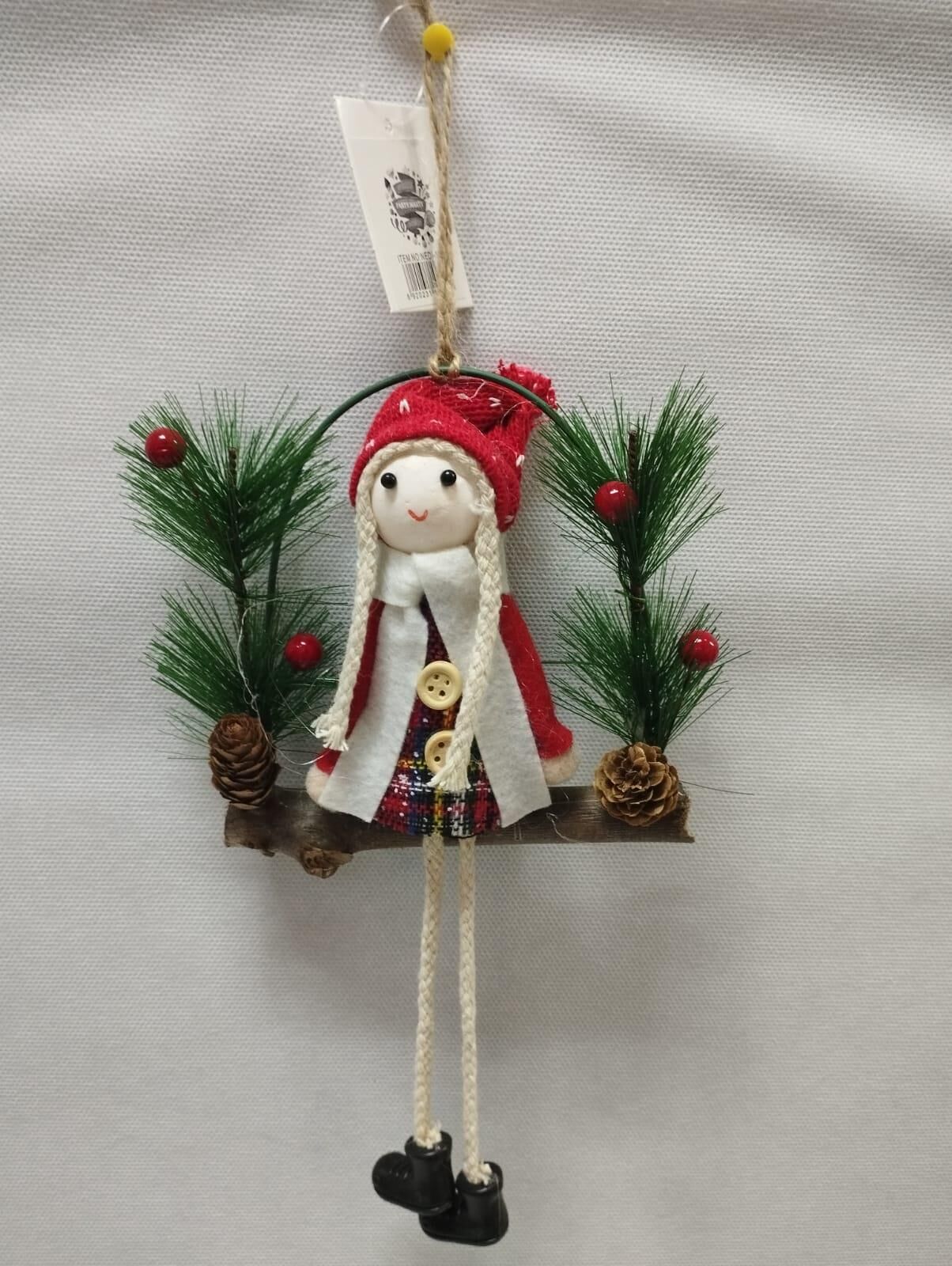 NOEL DEKORASYON KAPI SÜSÜ KIZ ÇOCUKLU 24 CM