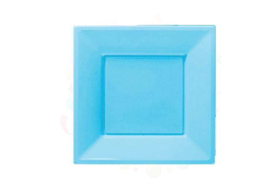 TABAK PLASTİK KARE 23 CM (8 Lİ) MAVİ
