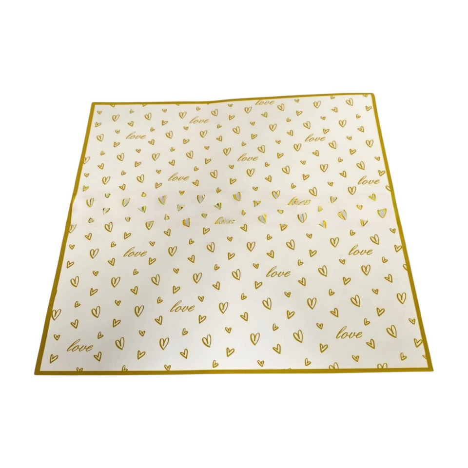 BUKETLİK OPP LOVE KALP BASKILI BEYAZ 20Lİ