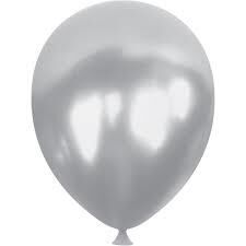 BALON MARKET METALİK GÜMÜŞ 10 LU