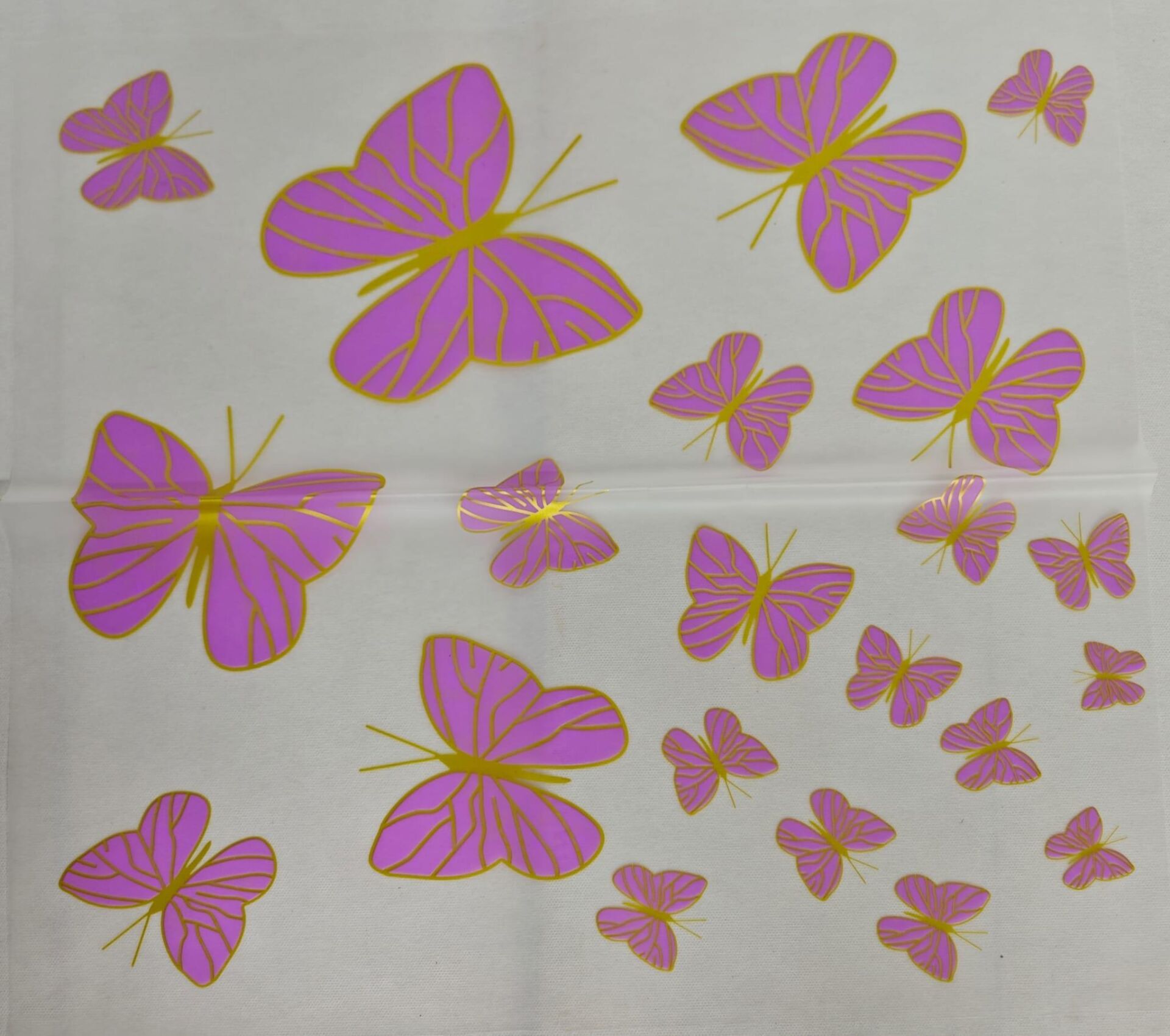 BUKETLİK OPP KELEBEK BASKILI MOR 20Lİ