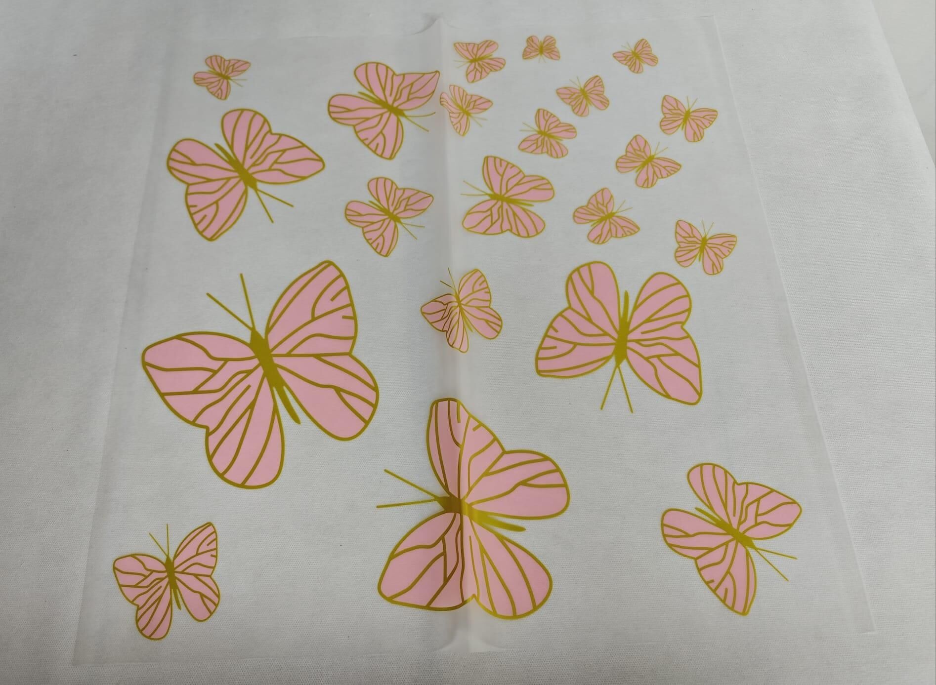 BUKETLİK OPP KELEBEK BASKILI PEMBE 20Lİ