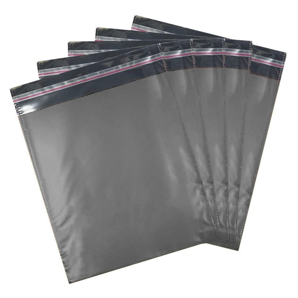 METALİZE POŞET BANTLI LÜX 50*70 50Lİ GÜMÜŞ