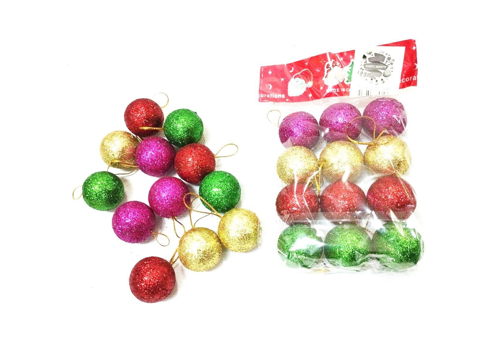 AĞAÇ SÜSÜ SİMLİ  TOP 3 CM 12 Lİ