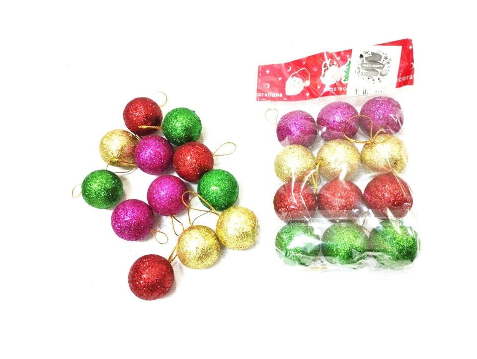 AĞAÇ SÜSÜ SİMLİ  TOP 3 CM 12 Lİ