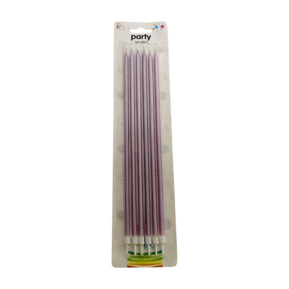 MUM 25CM İNCE UZUN 6 LI LİLA