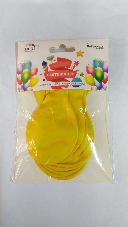 BALON MARKET METALİK SARI 10 LU
