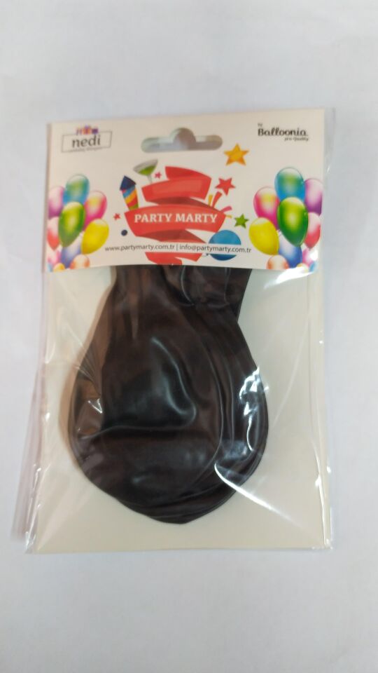 BALON MARKET METALİK SİYAH 10 LU