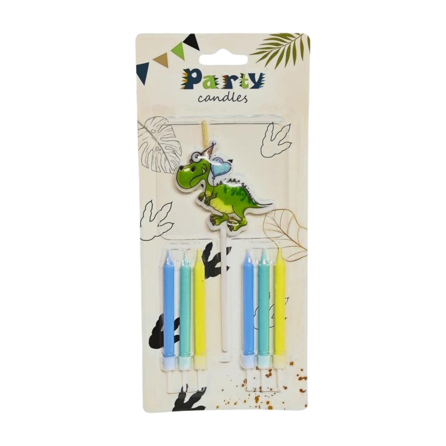 MUM ÇUBUK BURGULU 13 CM 6 LI DİNAZOR YEŞİL