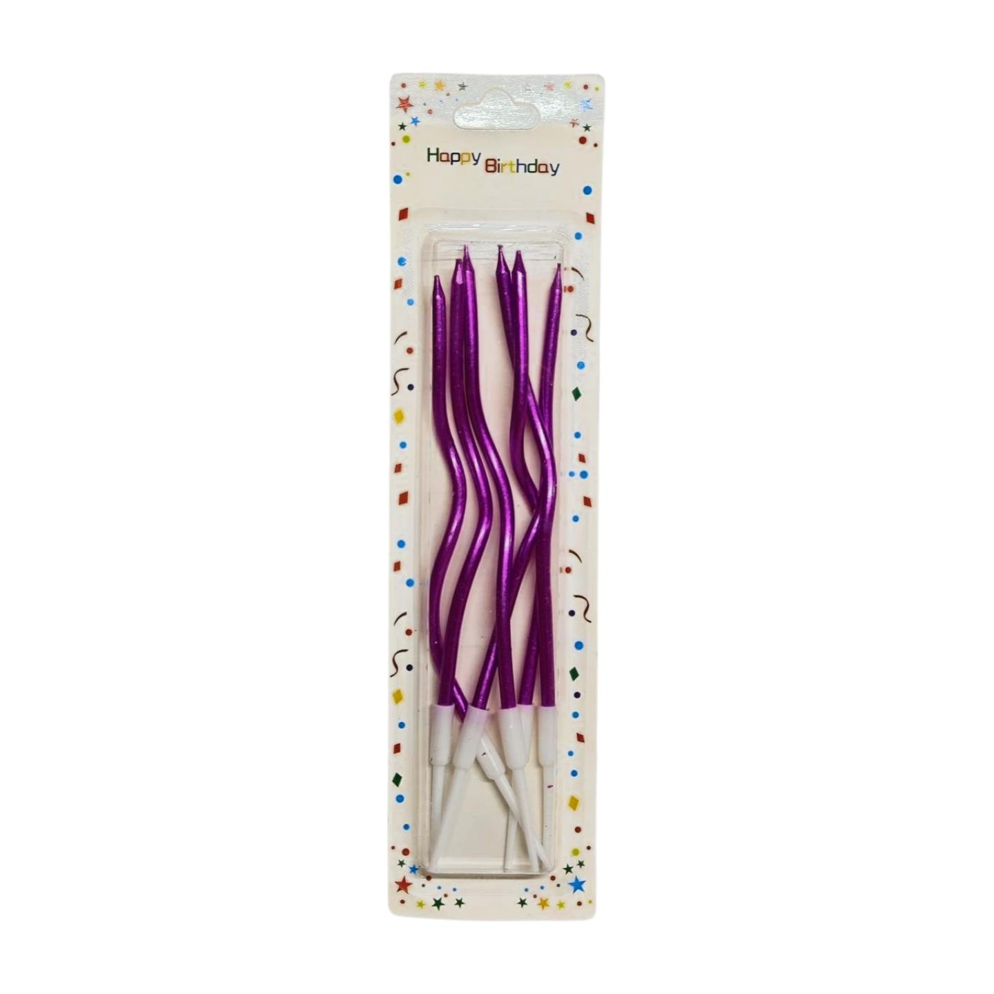 MUM SPİRAL 17CM 6 LI PK MOR