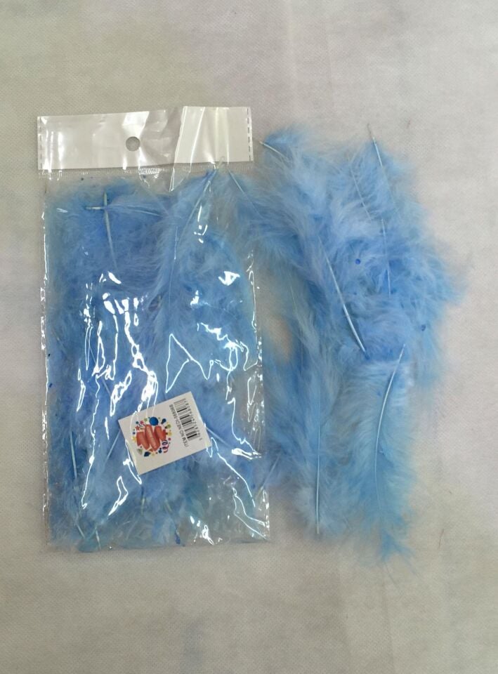 TÜY RENKLİ BEBEK MAVİ(50 AD/PK)