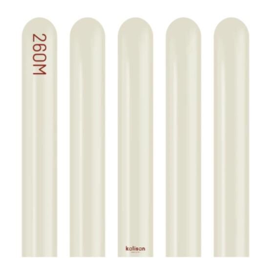 BALON 260M AURA SOSİS IVORY WHİTE  50 Lİ KALİSAN