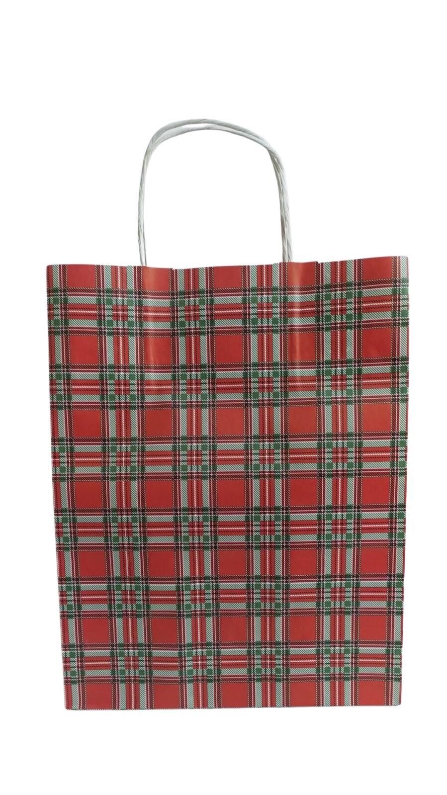 ÇANTA B.KRAFT BÜKÜM SAPLI NOEL EKOSELİ 25*31cm25Lİ