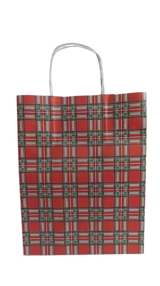 ÇANTA B.KRAFT BÜKÜM SAPLI NOEL EKOSELİ 25*31cm25Lİ