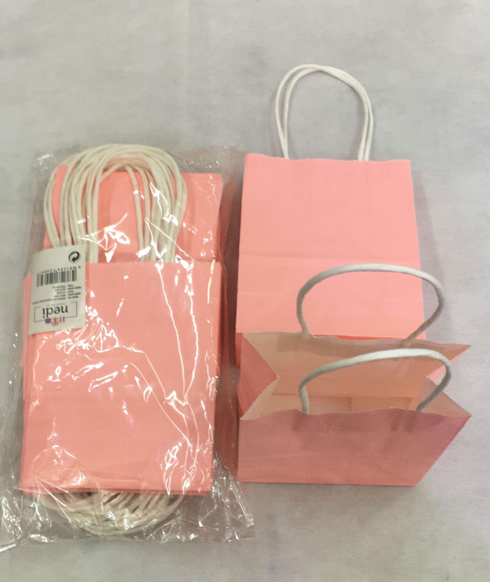ÇANTA B.KRAFT BÜKÜM SAPLI PEMBE 12*15 CM 25 Lİ