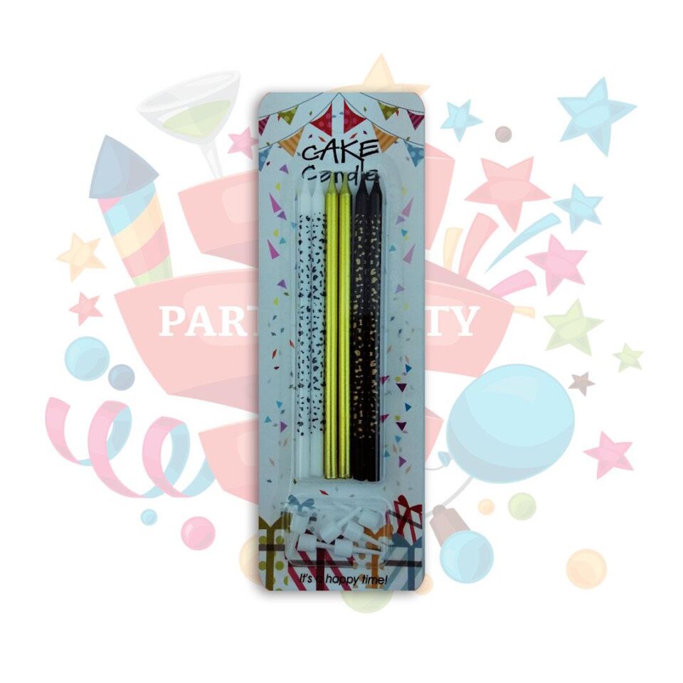 MUM İNCE UZUN 13 CM 6 LI NOKTALI