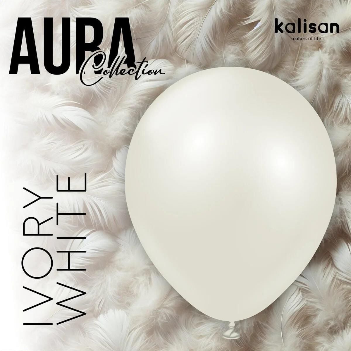 BALON 18'' AURA IVORY WHİTE 25 Lİ KALİSAN