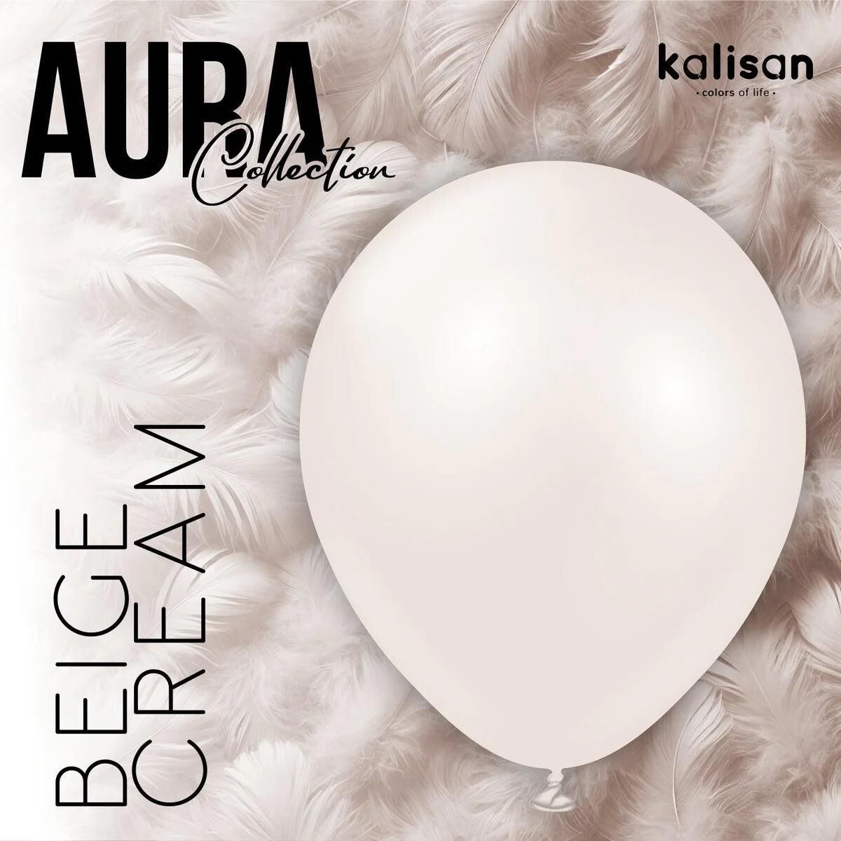 BALON 18'' AURA BEİGE CREAM 25 Lİ KALİSAN
