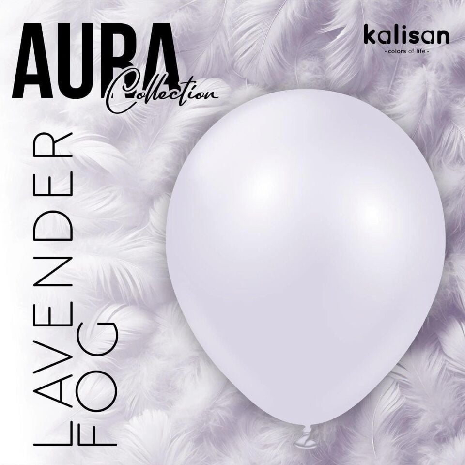 BALON 12'' AURA LAVENDER FOG 50 Lİ KALİSAN