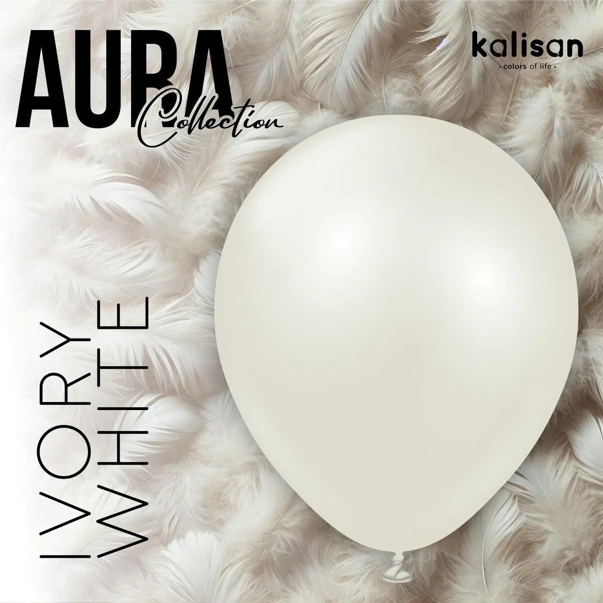 BALON 12'' AURA IVORY WHİTE 50 Lİ KALİSAN