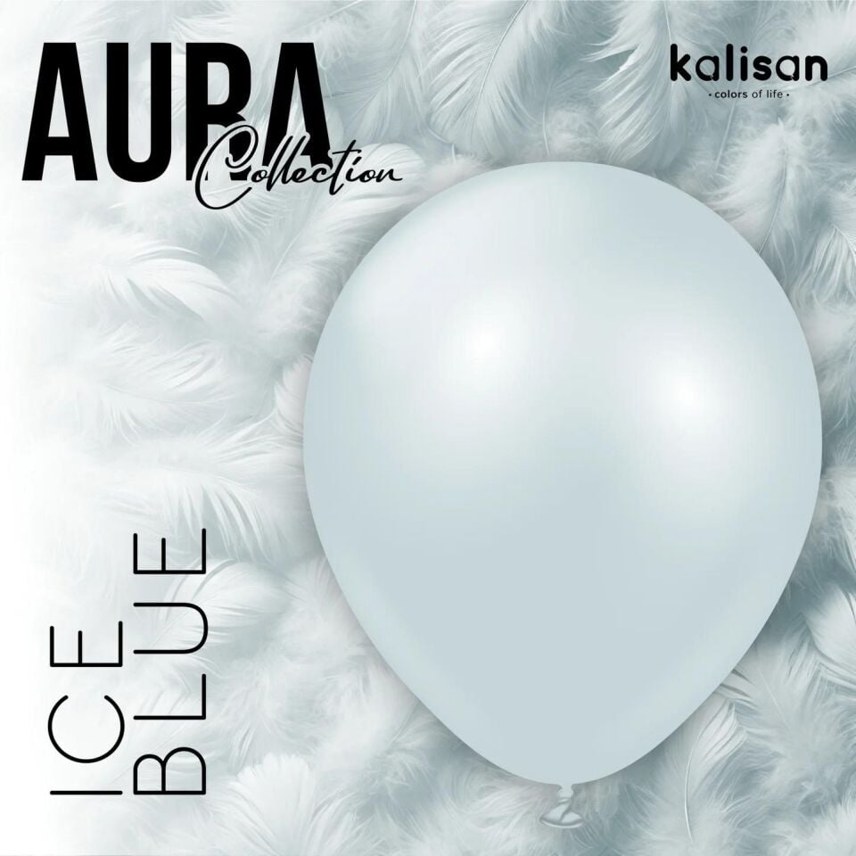 BALON 12'' AURA ICE BLUE  50 Lİ KALİSAN