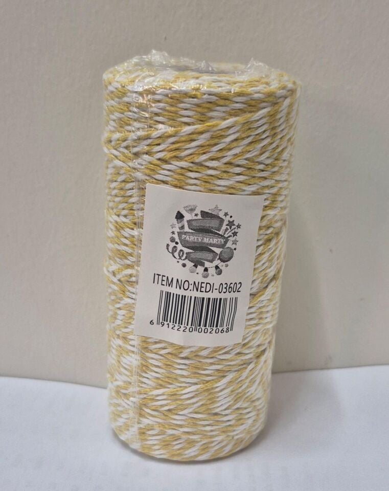 PAMUK BİLEKLİK İPİ 2MM*100 MT SARI