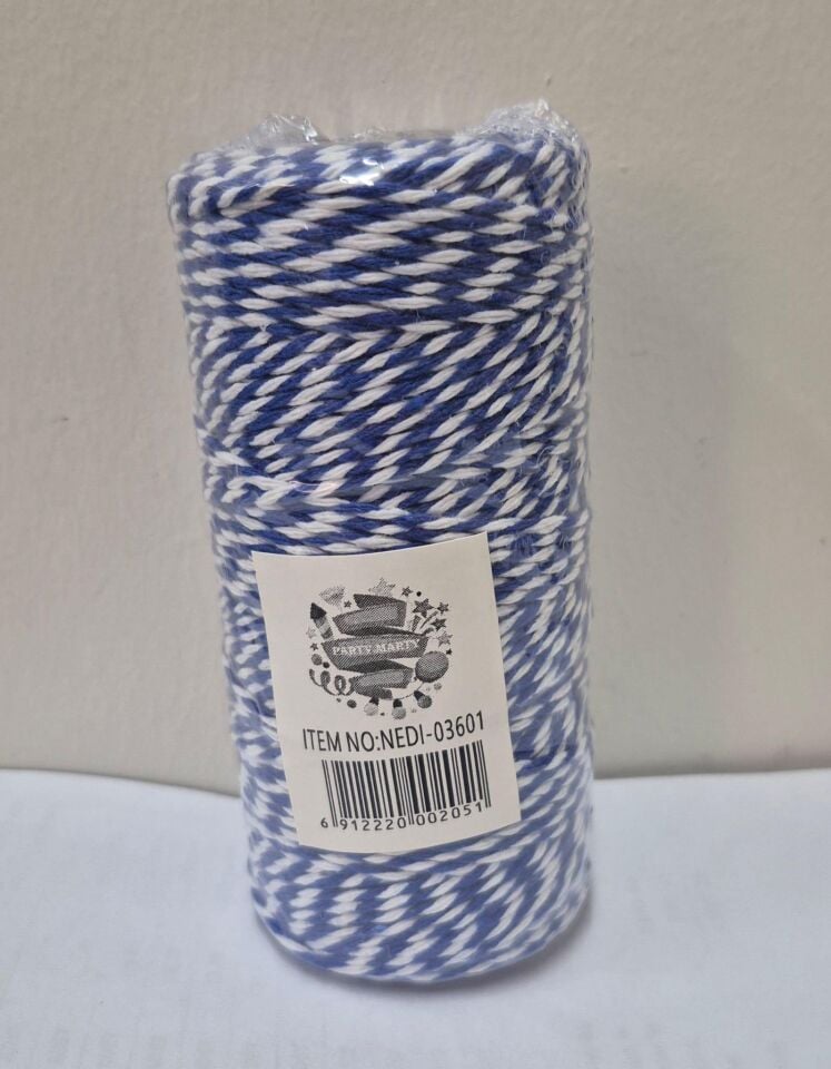 PAMUK BİLEKLİK İPİ 2MM*100 MT MAVİ