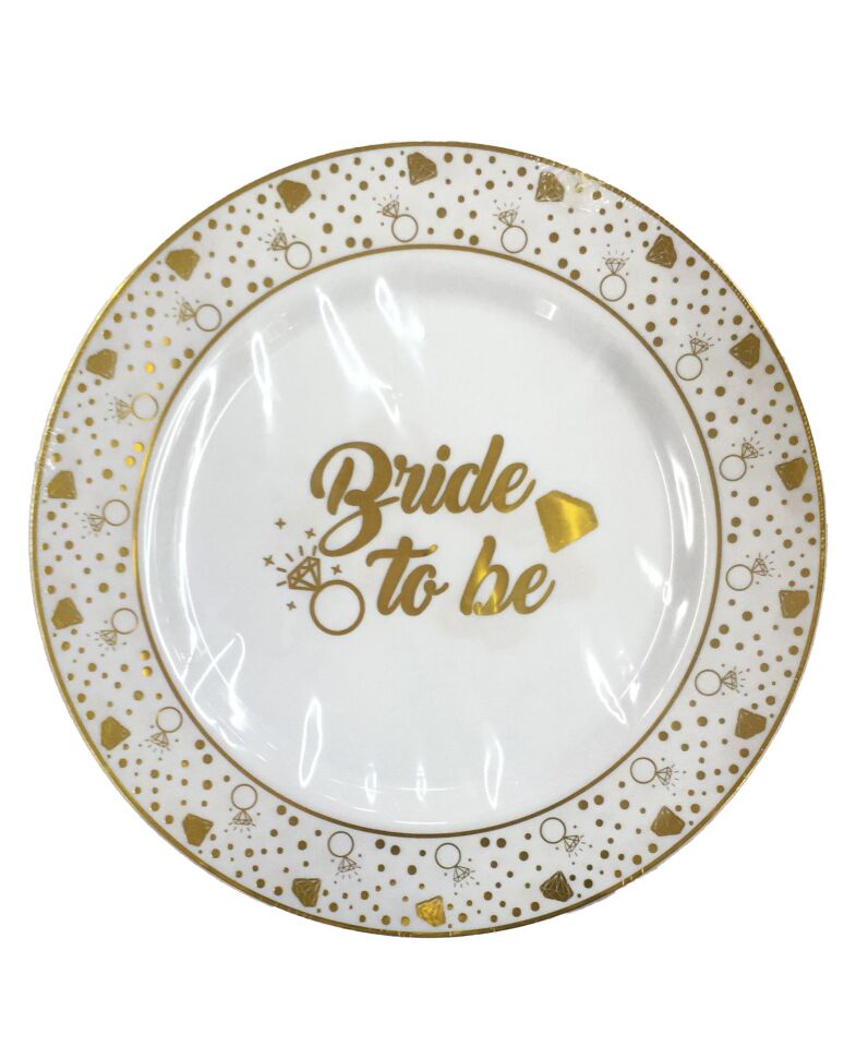 TABAK PLASTİK LÜX BRİDE TO BE 26 CM