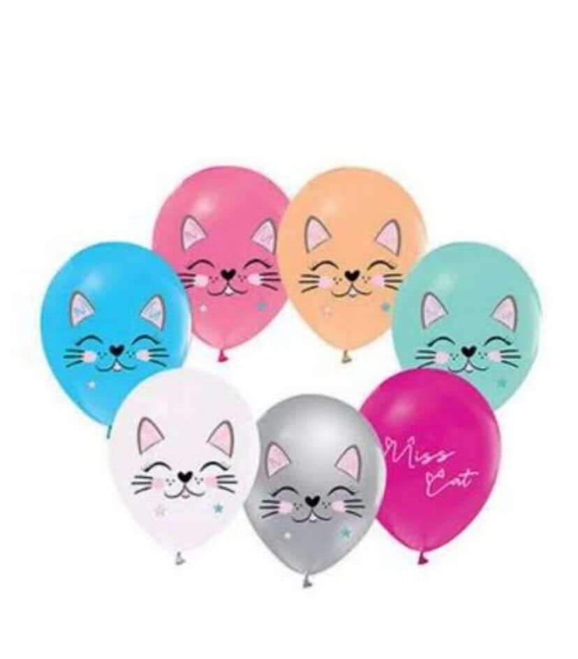 BALON BASKILI LİSANSLI MISS CAT 100'LÜ