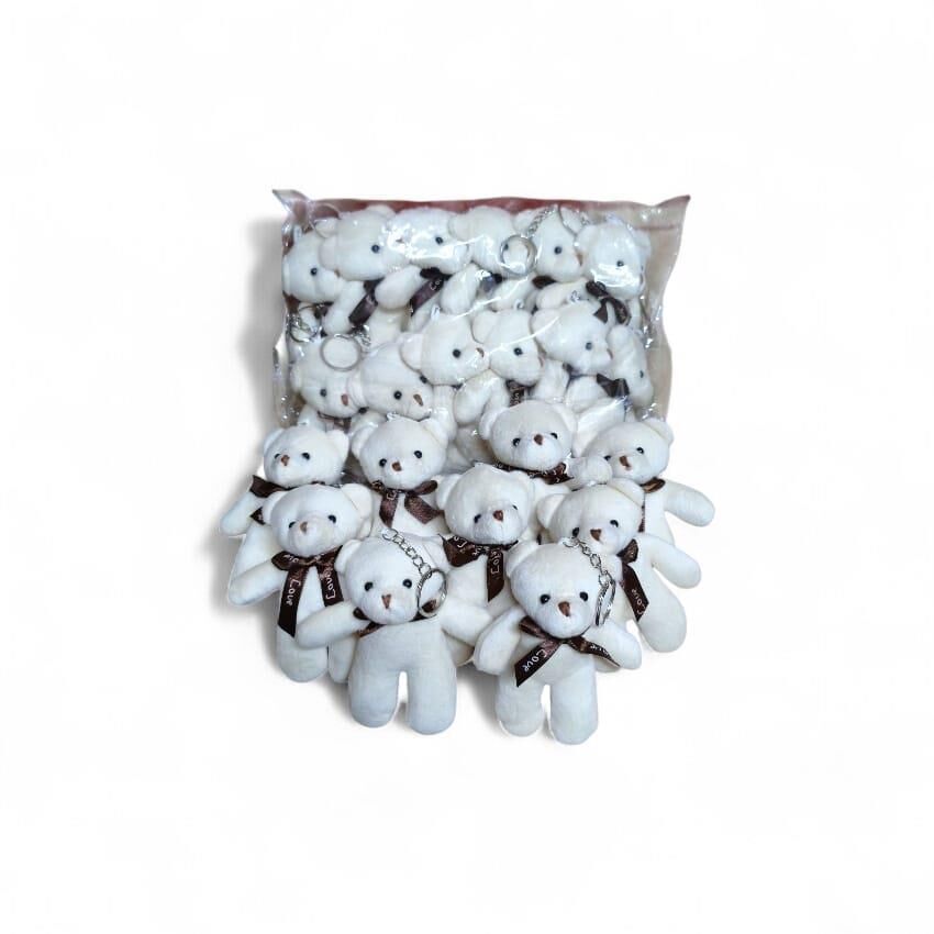 ANAHTARLIK PELUŞ AYICIK 12 Lİ KREM