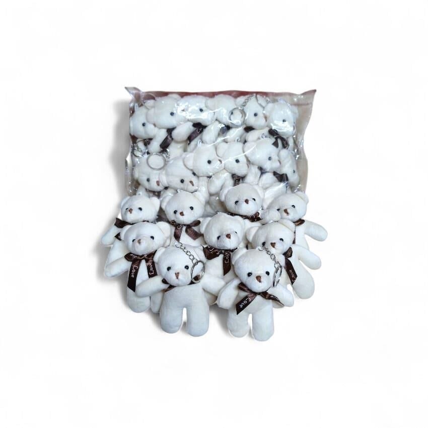 ANAHTARLIK PELUŞ AYICIK 12 Lİ KREM