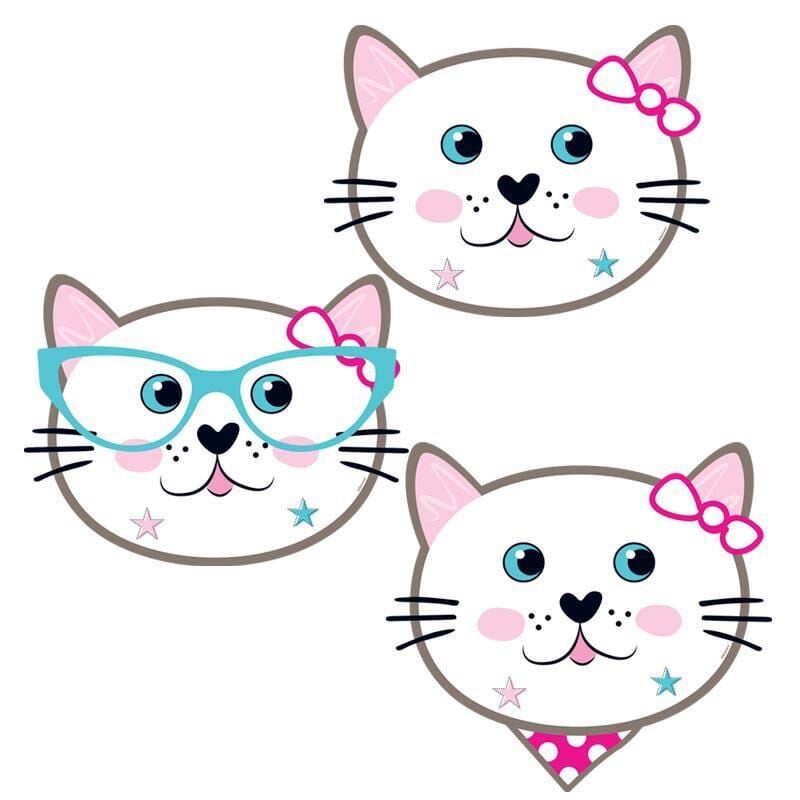 MASKE KARTON LİSANSLI 6 LI MISS CAT