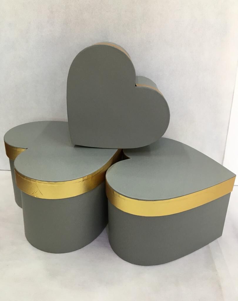 KUTU KALP 3LÜ GÜMÜŞ KAPAĞI METAL ALTIN ÇİZGİLİ