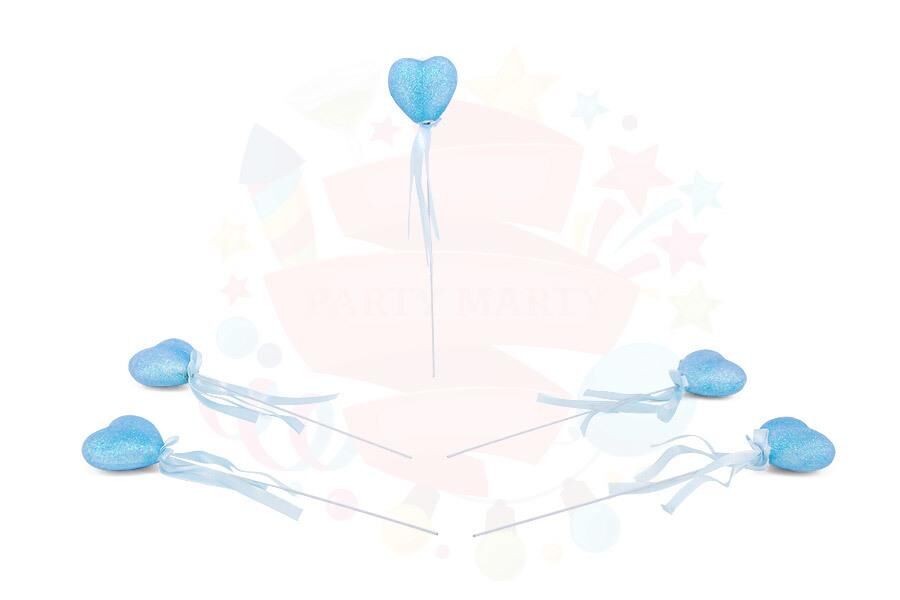 ÇUBUKLU STRAFOR KALP SİMLİ 10 LU ORTA MAVİ