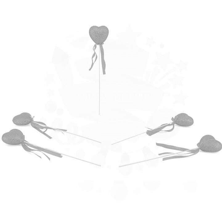 ÇUBUKLU STRAFOR KALP SİMLİ 10 LU ORTA GÜMÜŞ