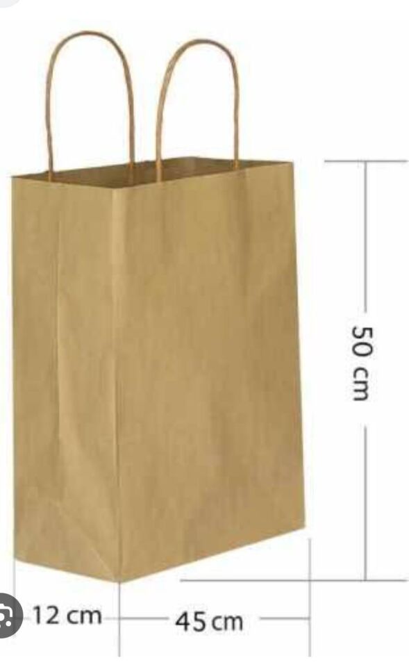 ÇANTA K.KRAFT BÜKÜM SAPLI  45*50 CM 25 Lİ