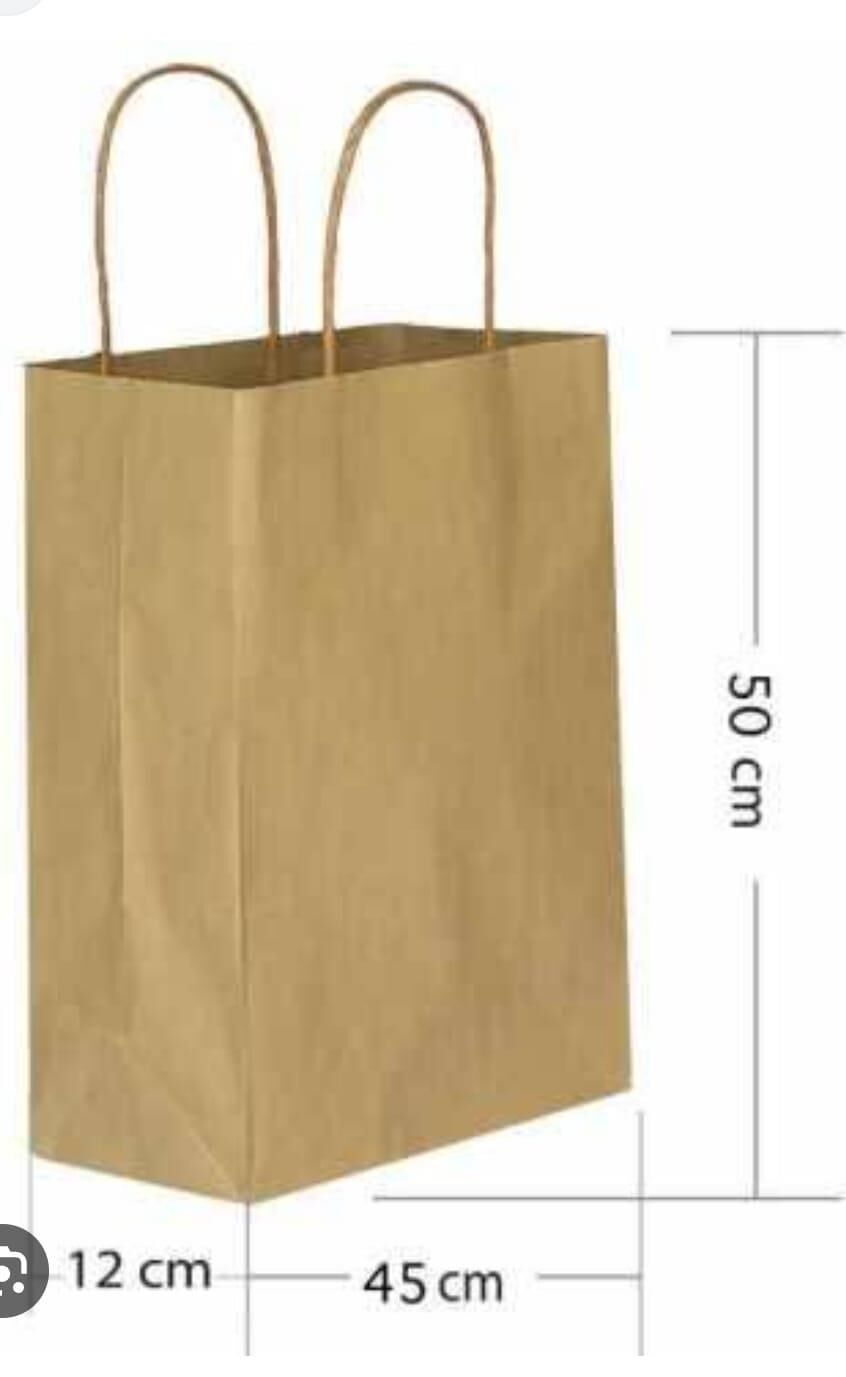 ÇANTA K.KRAFT BÜKÜM SAPLI  45*50 CM 25 Lİ