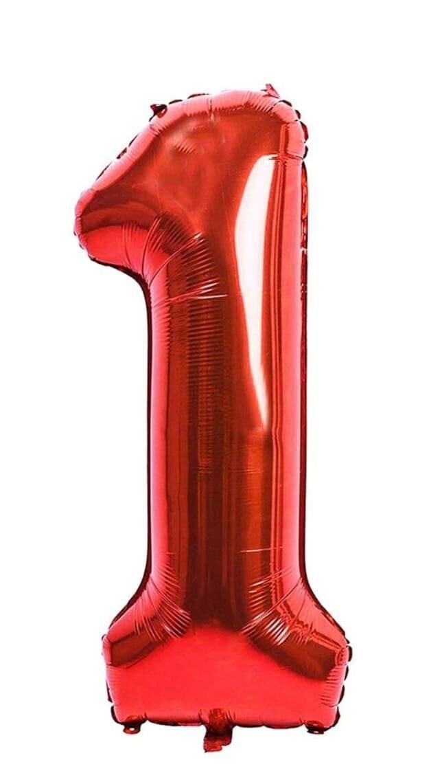 FOLYO BALON RAKKAM KIRMIZI 1
